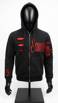 Signature Rhinestone Zip-Up Hoodie