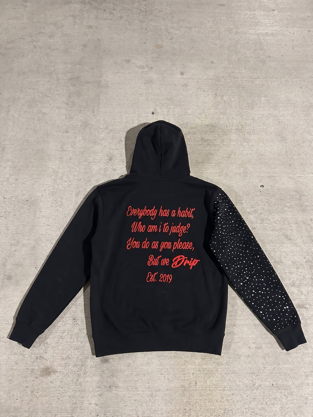 Signature Rhinestone Zip-Up Hoodie