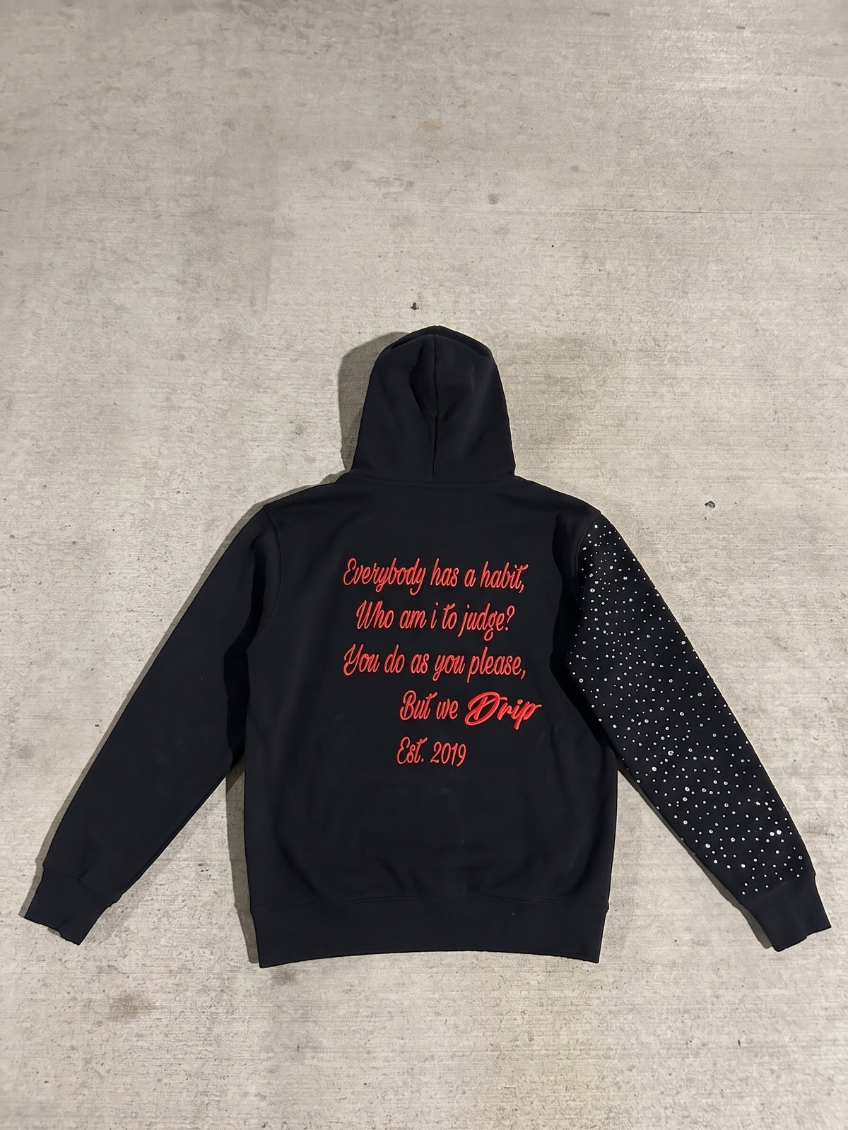 Signature Rhinestone Zip-Up Hoodie
